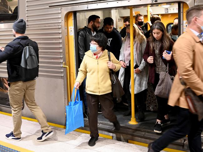 SYDNEY, AUSTRALIA - NewsWire Photos,, June 30, 2022: , Morning commuters at Museum train station in Sydney's CBD as industrial action continues with the trains., Picture: NCA NewsWire / Jeremy Piper,