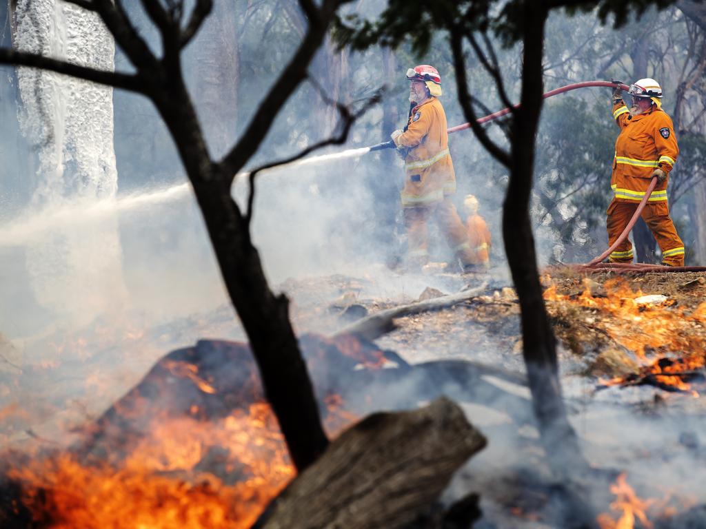 St Marys TFS Volunteers during back burning operations at Fingal. PICTURE CHRIS KIDD