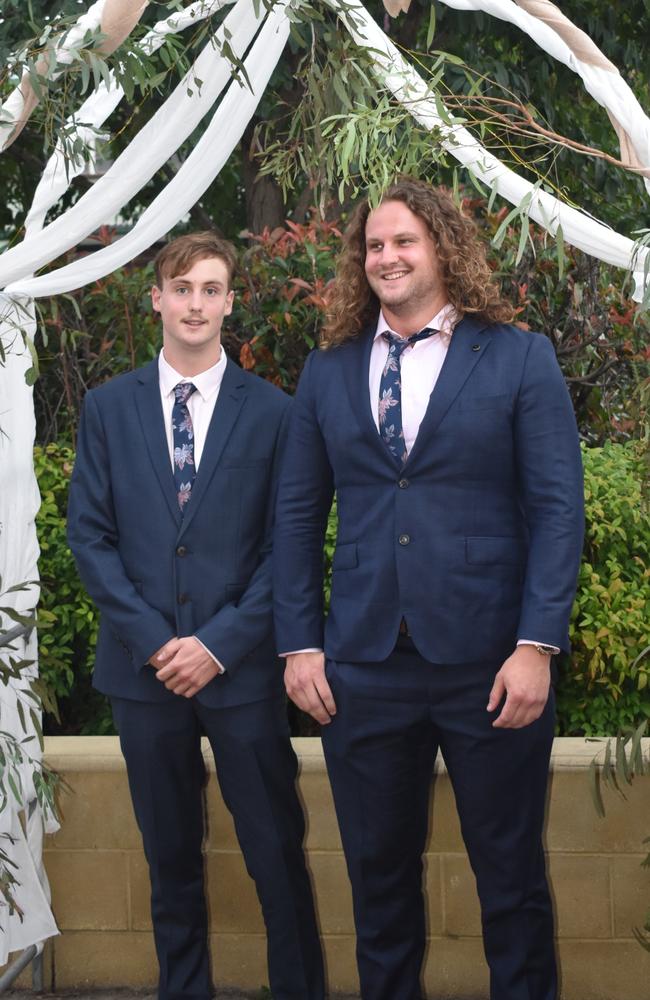 Will and Lachlan Roche at the 2024 Warwick State High School formal. November 15, 2024.