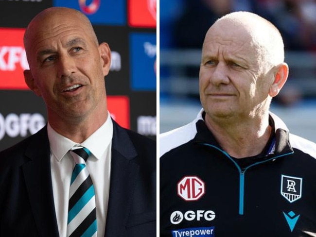 Warren Tredrea and Ken Hinkley. Photos: News Corp/Getty Images