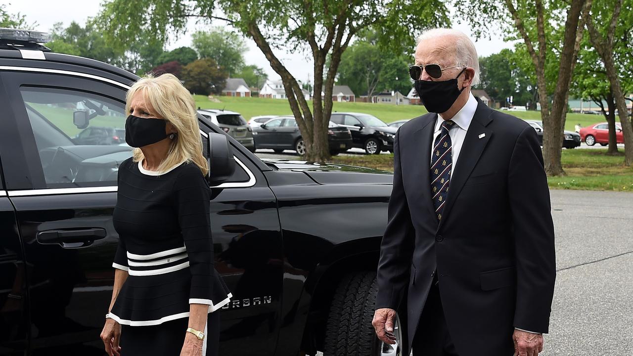 Jill and Joe Biden on May 25. Picture: Olivier Douliery/AFP