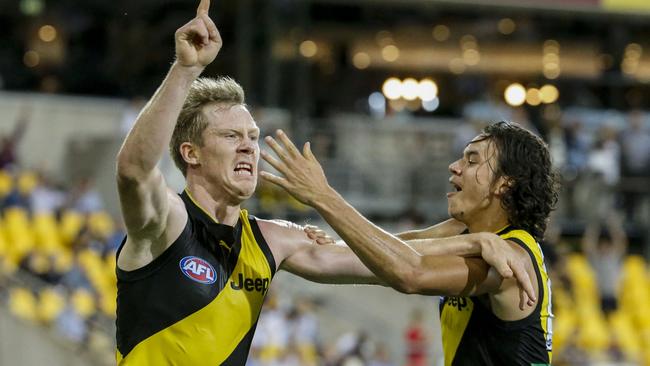 Jack Riewoldt was among Richmond’s best players with four goals. Picture: AAP