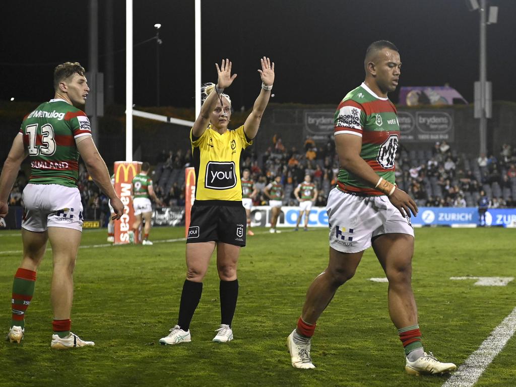 Richard Kennar is sent to the sin bin on Saturday against the Tigers. Picture: NRL Photos/Gregg Porteous