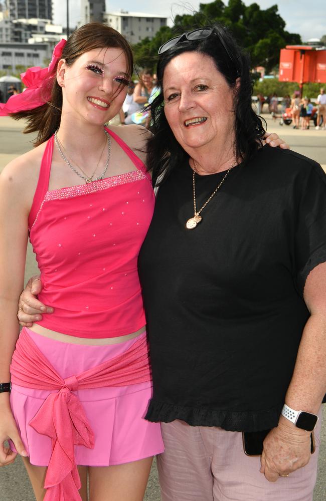 Socials at Pink convert at Townsville's Queensland Country Bank Stadium. Temperence Croke and Sue Hansen. Picture: Evan Morgan