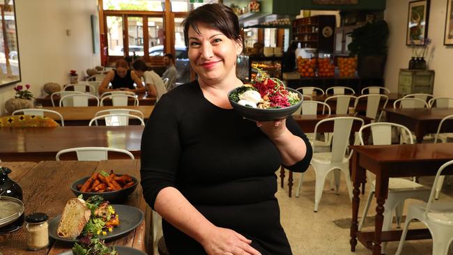 Silvia Hart, the owner of The Seasonal Garden Cafe, inside her Norwood store, which has now been sold. Picture: Calum Robertson