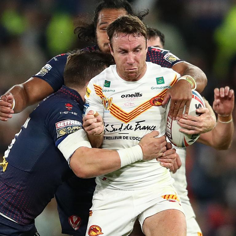 James Maloney playing for Catalans Dragons.