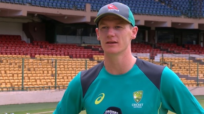 Fast bowler Brendan Doggett on debut against India A