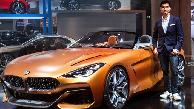 Luk with the Z4 concept car. Pic: Supplied.