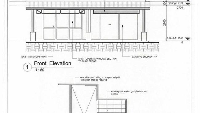 Plans for a new takeaway shop at Goonellabah Village