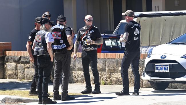 Rebels bikies swarmed the streets of North Perth.