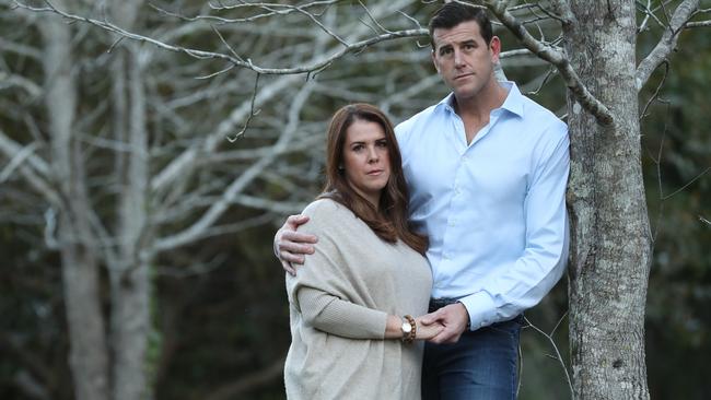 Australia’s most decorated Afghanistan veteran Ben Roberts-Smith with his wife Emma. Picture: Lyndon Mechielsen/The Australian