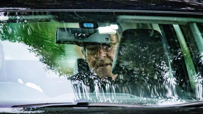 George Pell leaves Barwon Prison after the High Court quashed his conviction on Tuesday. Picture: Mark Stewart