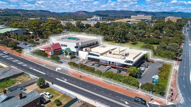 The council offices are to the left of the property and the Modbury Hospital is across the park. Picture: realcommercial.com.au