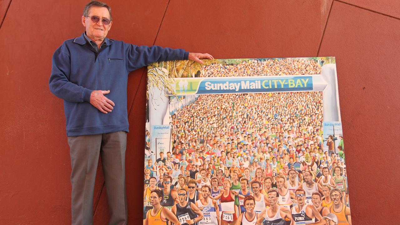 Bob Clarke pictured with a painting of the event. Picture: Supplied.