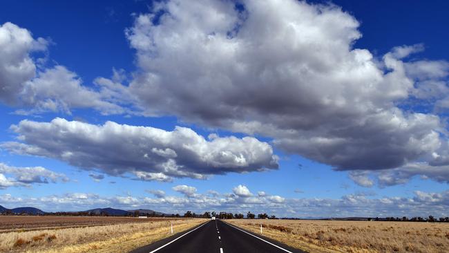 Dry farm paddocks and no rain in sight in Quirindi. Picture: Glenn Nicholls/AFP