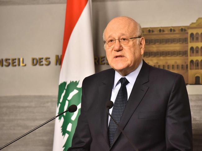 Lebanon's caretaker Prime Minister Najib Mikati is hopeful there will finally be peace. Picture: AFP