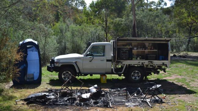 The campsite of Russell Hill and Carol Clay. Picture: Supplied/ Supreme Court of Victoria.