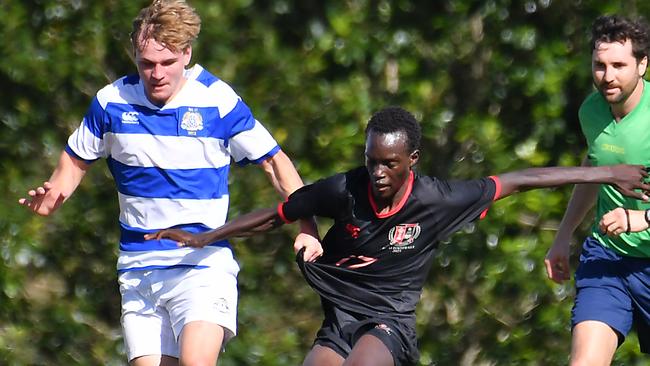 GPS First XI football between Terrace and Nudgee College.Saturday May 6, 2023. Picture, John Gass