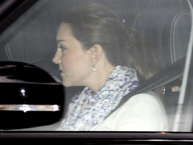 On the move ... Catherine, Duchess of Cambridge leaves Kensington Palace.