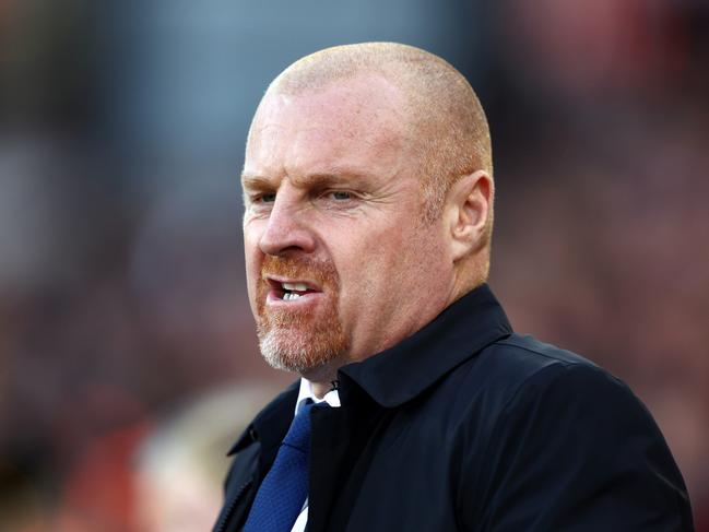 Everton coach Sean Dyche has work to do to lift his side out of the relegation zone. Picture: Getty Images