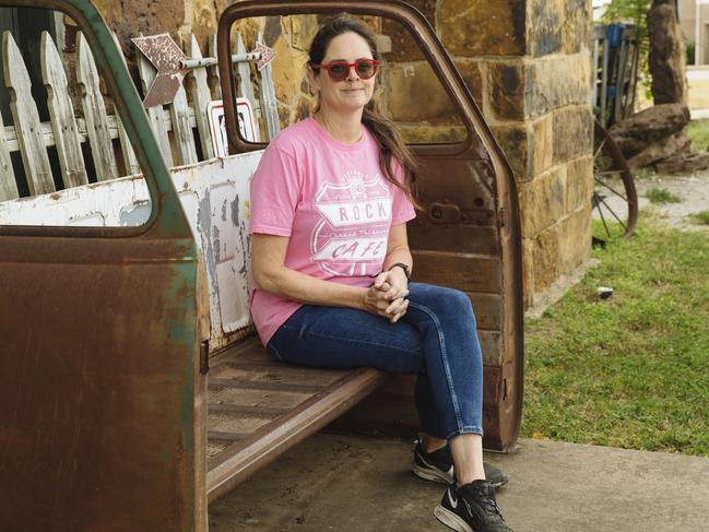 Dawn Welch the owner of Rock Cafe in Stroud, Oklahoma. Picture: Angus Mordant for News Corp Australia