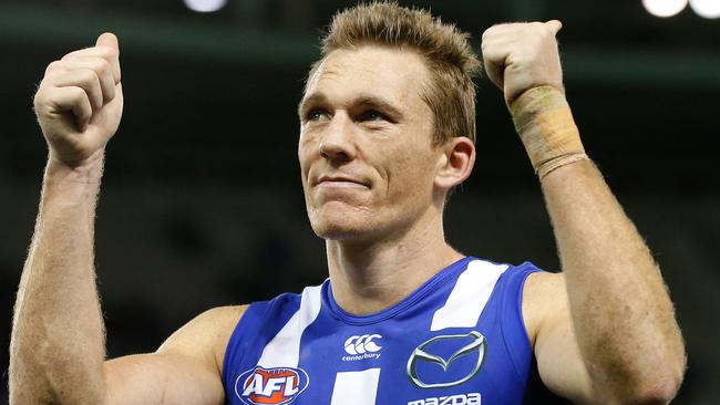 Drew Petrie played his last game for North Melbourne on Saturday. Picture: Getty Images