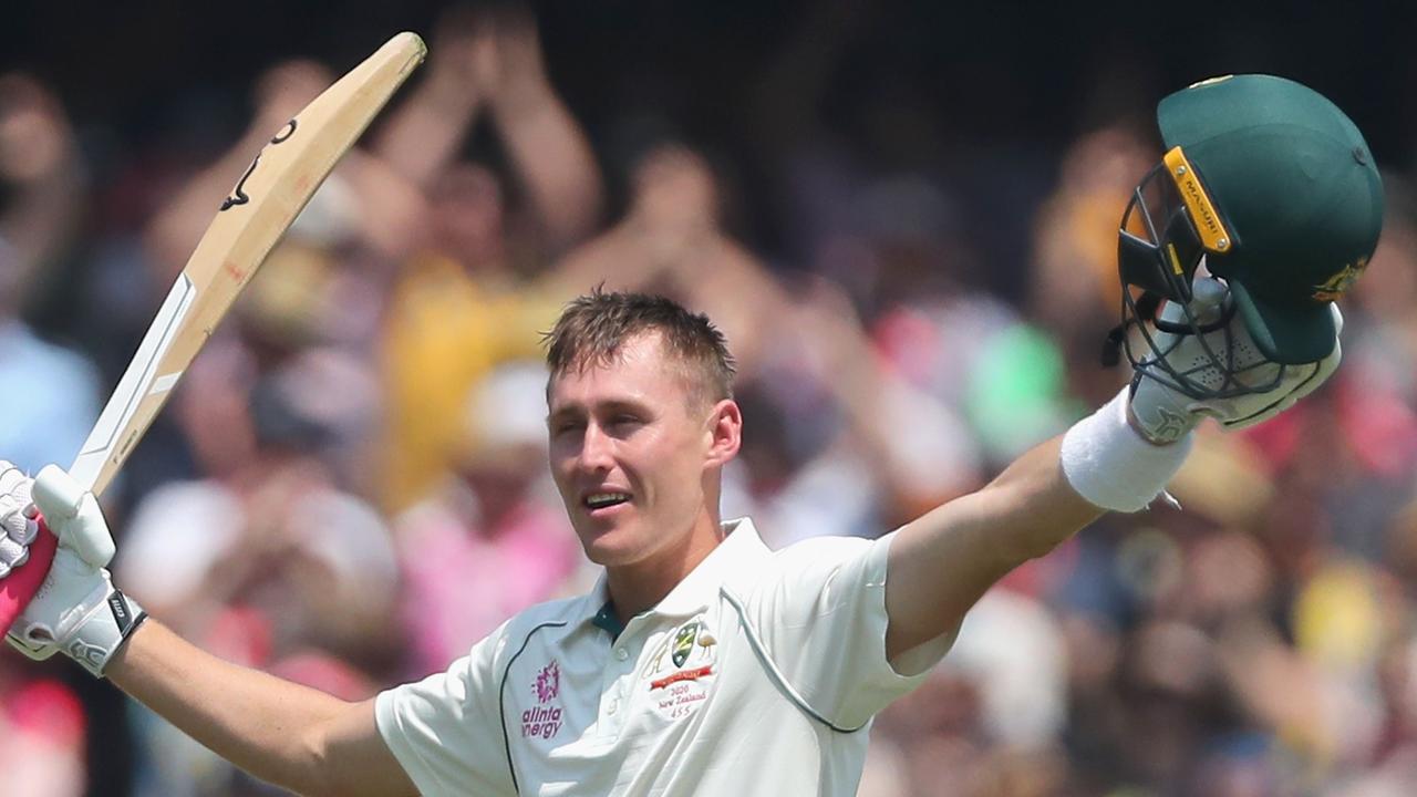 Marnus Labuschagne has been rewarded for his brilliant year of cricket. (Photo by JEREMY NG / AFP)