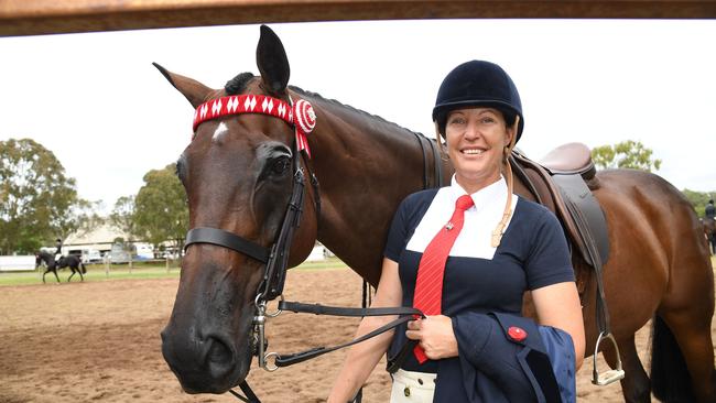 Ciel Letts and Dylan ready to enter the judging circle. Heritage Bank Toowoomba Royal Show. Saturday March 26, 2022