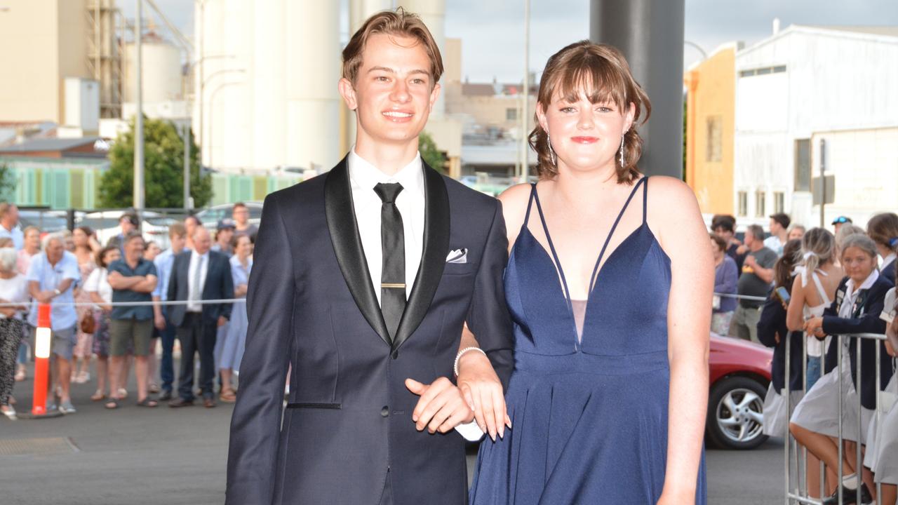 Toowoomba school formals. At the 2023 St Ursula's College formal is graduate Katie Lipp with her partner Cooper Schulz. Picture: Rhylea Millar