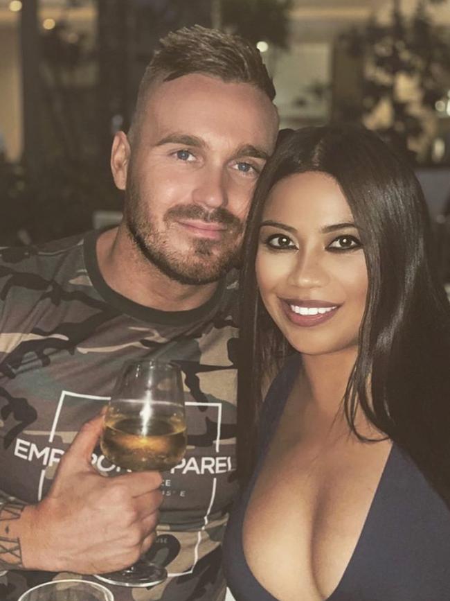 Eden Dally and Cyrell Paule are still together despite police taking out an AVO against Dally in 2019. Picture: Instagram