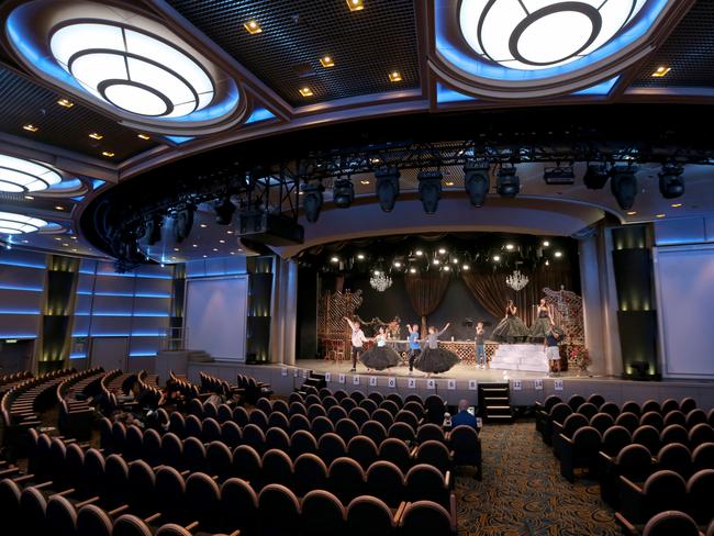 A sneak peak inside the cruise ship Majestic Princess, which docked in Hobart on Sunday. Picture: PATRICK GEE