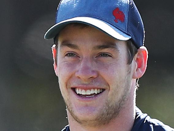 Luke Keary during Sydney Roosters rugby league training at Moore Park, Sydney. Picture: Brett Costello