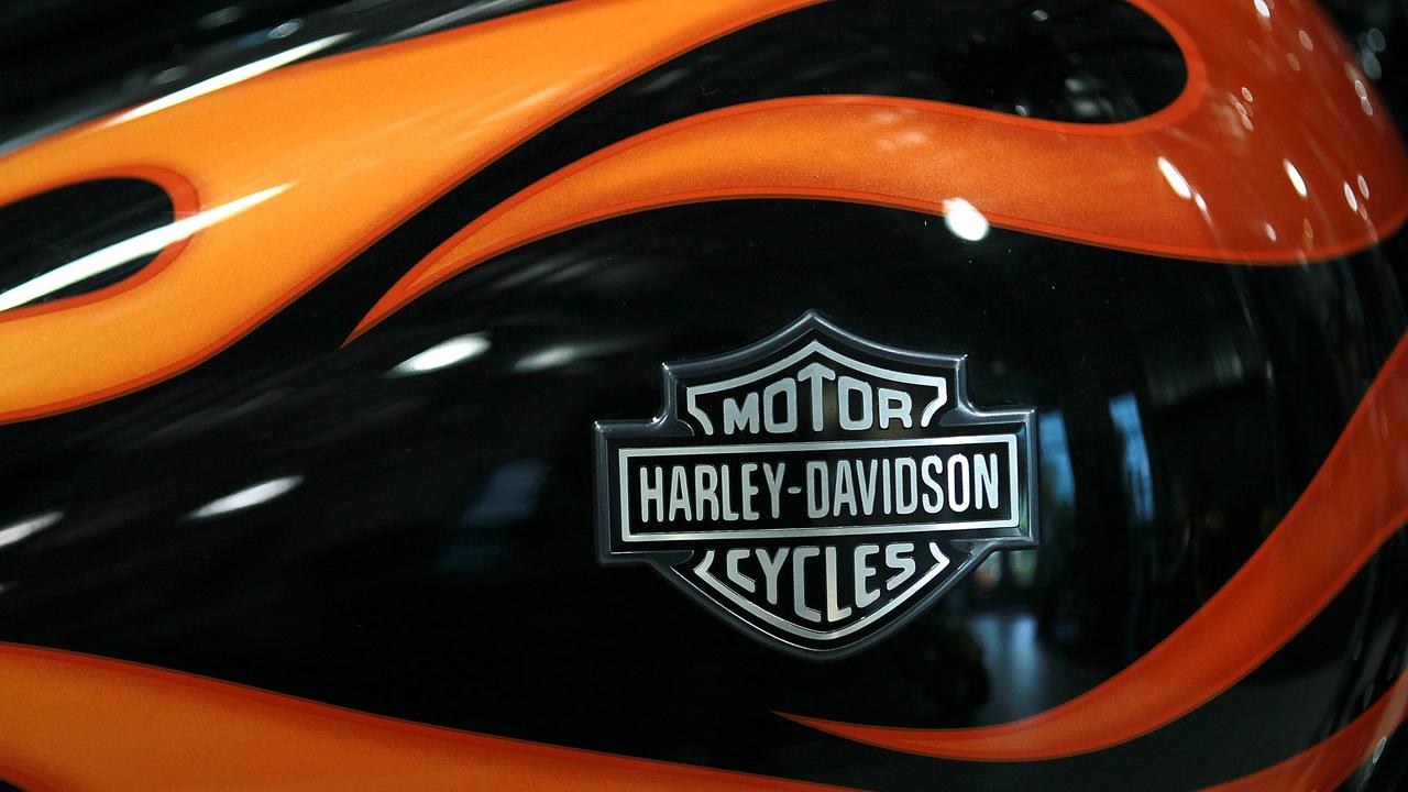 Harley-Davidson logo is seen on the gas tank of a motorcycle at Oakland Harley-Davidson in California. Picture: AFP PHOTO / GETTY IMAGES NORTH AMERICA / JUSTIN SULLIVAN