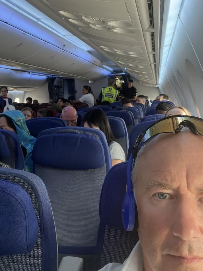 Photos taken by Brian Jokat, who was on board the Latam flight from Sydney to Auckland that experienced extreme turbulence, injuring 50 people. Picture: Brian Jokat