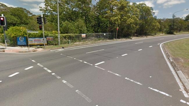 The crossing at the intersection of Forest Way and Morgan Rd at Belrose where Nicole Feledy was hit by a car. Picture: Google Maps