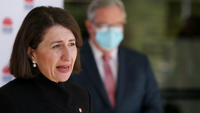 Premier Gladys Berejiklian speaks during a COVID-19 update. Picture: Getty