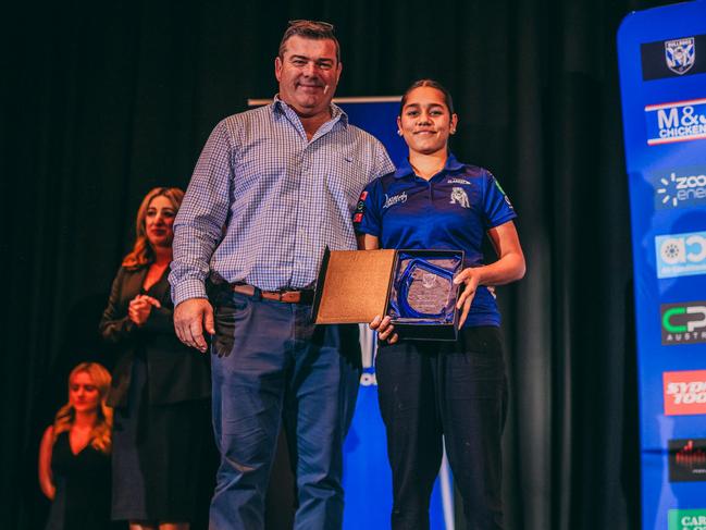 Canterbury Bulldogs Tarsha Gale Cup Player of the Year Tarli Dennis. Picture: Hattie Ryan