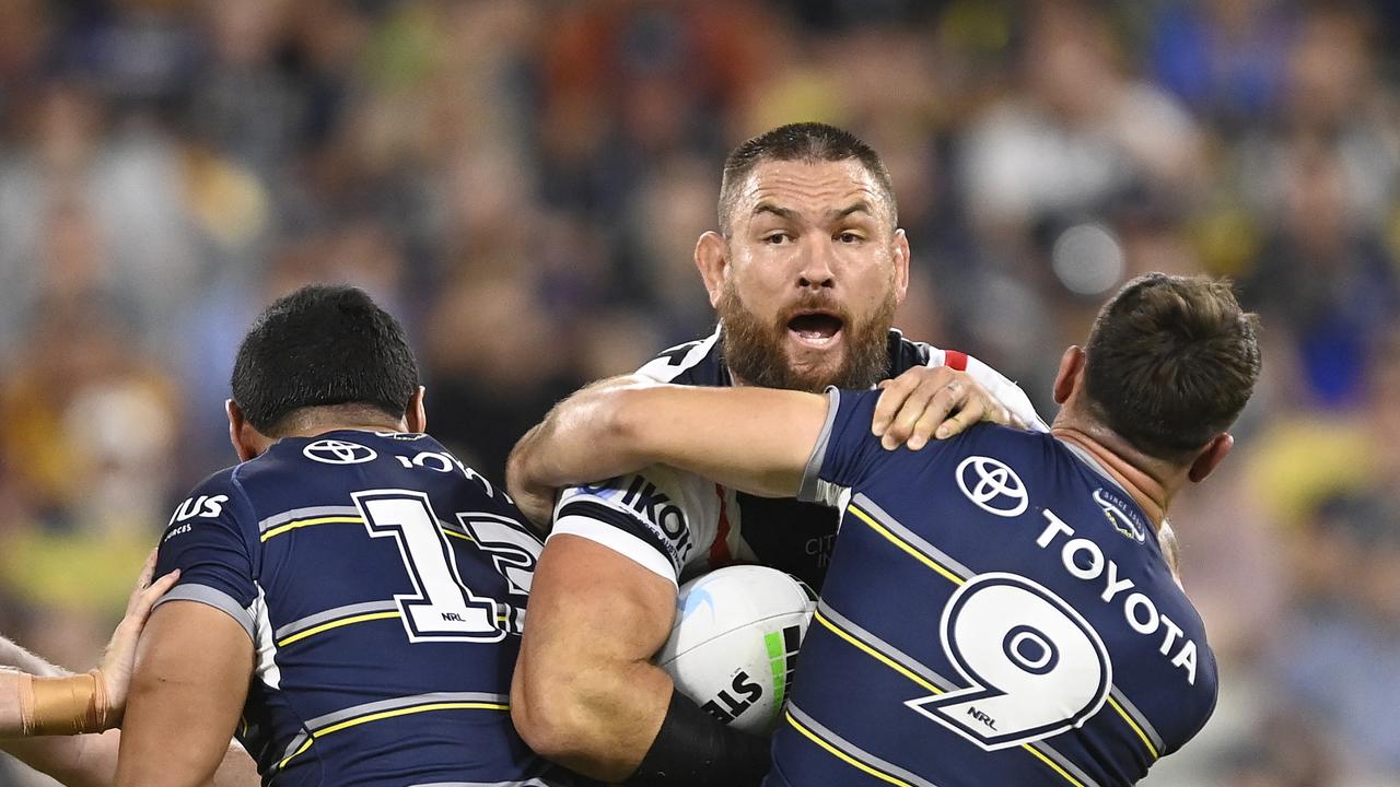 Jared Waerea-Hargreaves was inspirational for the Roosters, with an incredible opening stint. Picture: Getty Images.