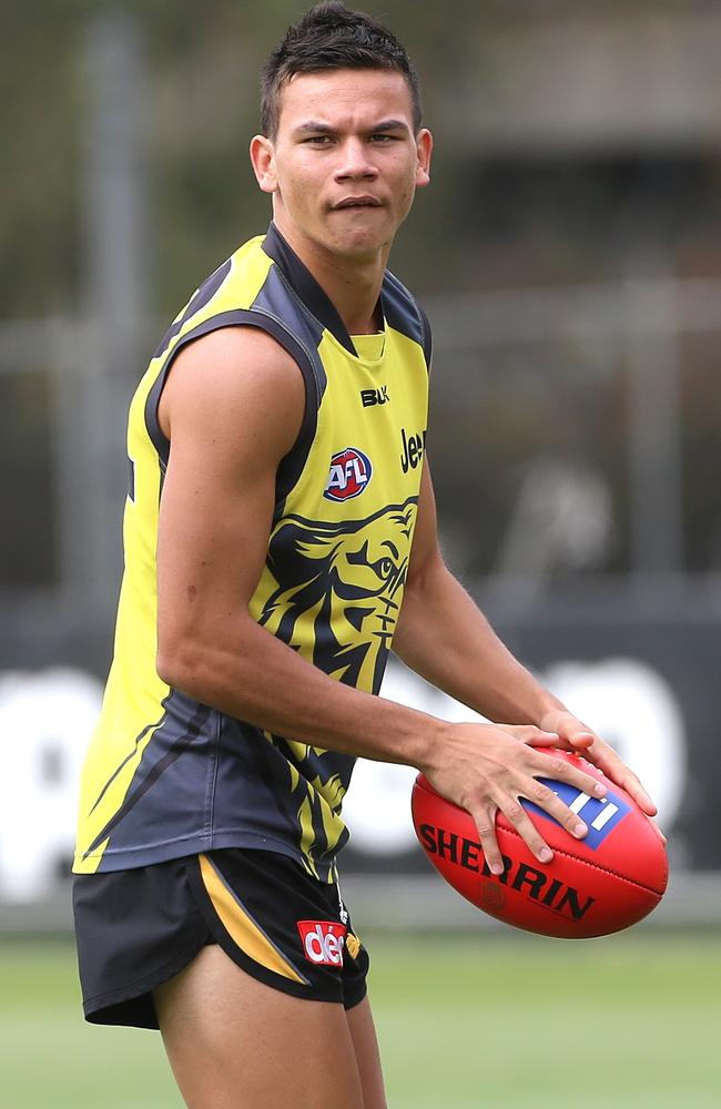 Daniel Rioli laid six tackles against the Blues. Picture: Hamish Blair