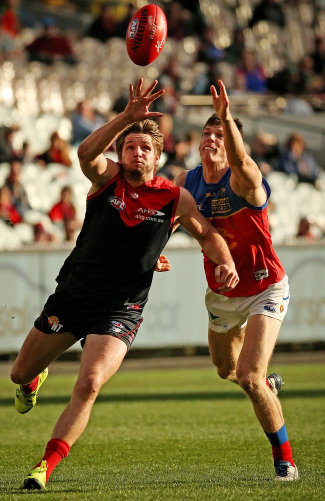 Jesse Hogan was Melbourne’s most influential player. Picture: Colleen Petch.