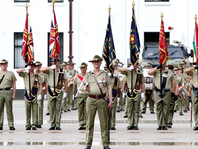 TRUE COLOURS See the 9th Battalion of the Royal Queensland Regiment as it is presented with new Queen’s and Regimental Colours by the Governor of Queensland Paul de Jersey atRoma Street Parkland on Saturday from 2pm. More info