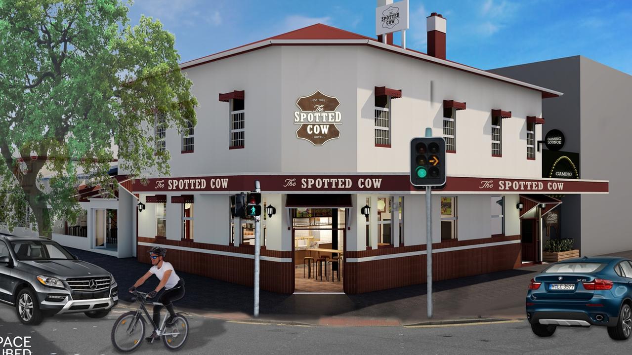 Concept art for the new Spotted Cow in Toowoomba, which has been bought by Hallmark Group.