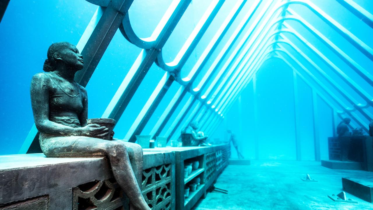 stage one of the Museum of Underwater Art (MOUA) in Townsville North Queensland will officially launch with tours commencing to the Coral Greenhouse installation at John Brewer Reef. CREDIT: Jason deCaires Taylor ESCAPE AUGUST 16 2020 ISSUE NEWS &amp; VIEWS