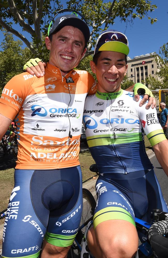 Gerrans and Ewan all smiles.