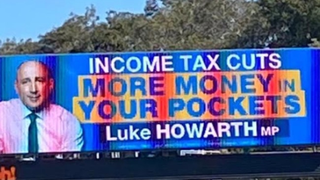 LNP MP Luke Howarth’s billboard on the Deagon Deviation. Picture: Supplied.