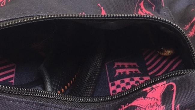 This red bellied black snake was found in an Ipswich student’s backpack this morning. Pictures: Snake Catchers Brisbane, Ipswich, Logan &amp; Gold Coast