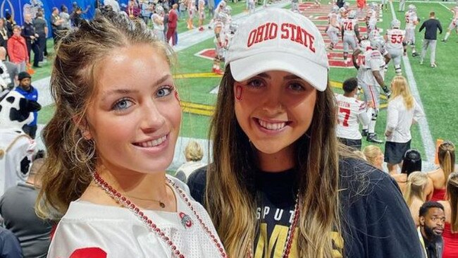 Catherine Gurd (left) documented her Peach Bowl experience in an Instagram post shared on January 1, 2023. Picture: Instagram