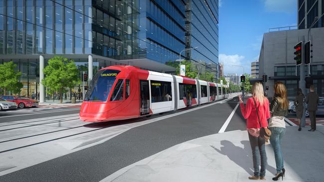 Parramatta light rail link at Western Sydney University.