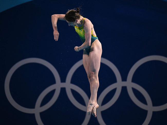 Australia's Maddison Keeney in the women's 3 metre springboard. Picture: Oli Scarff / AFP