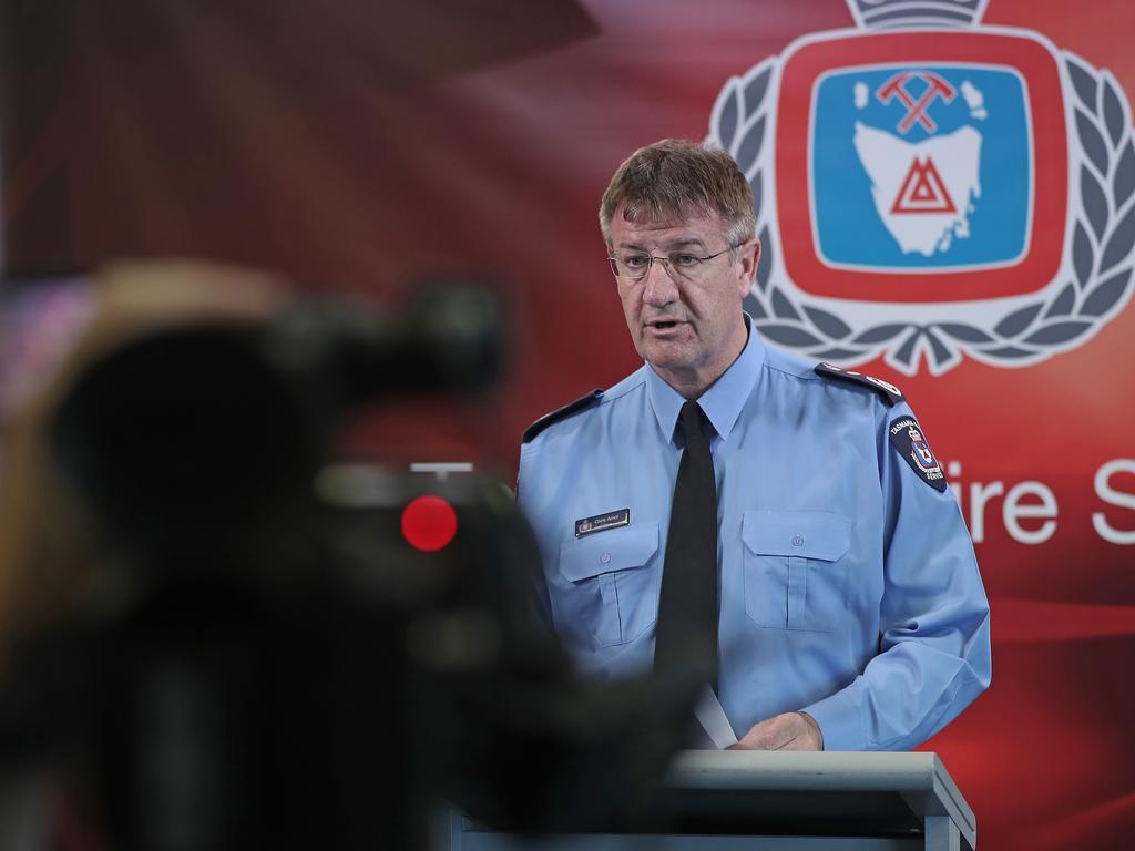 Tasmania Fire Service chief officer Chris Arnol. Picture: LUKE BOWDEN